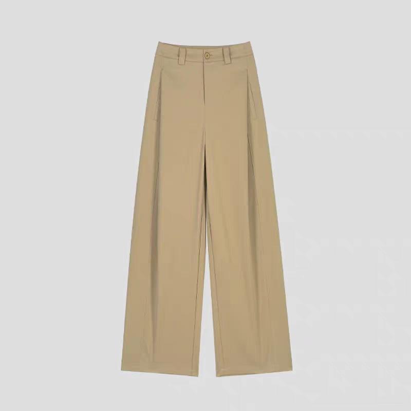 Fashion Loose and Versatile Casual Straight-leg Pants Women's 1116 Summer Thin High-waisted Thin Narrow Wide-leg Pants