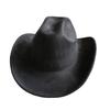 Cow Head Belt Suede Leather 7.5Cm Western Cowboy Fedora Hat Women'S Men'S Church Jazz Hat Fashion Travel Party Hat Denim Hat