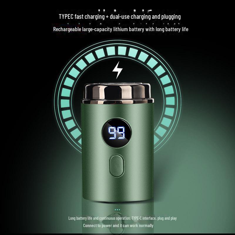 Rechargeable Mini Electric Shaver with LED Display for Travel