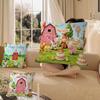 Cartoon Farm Animal Theme Cushion Cover Inches Farmhouse Decor Home Throw Pillow Covers for Couch Decorations