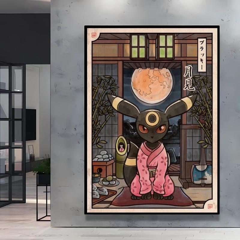 Leinwand Kunstwerk Malerei Pokemon Schiggy Poster Cartoon Bild Klassisch Haus Schlafzimmer Dekoration Gemälde Kindergeschenk