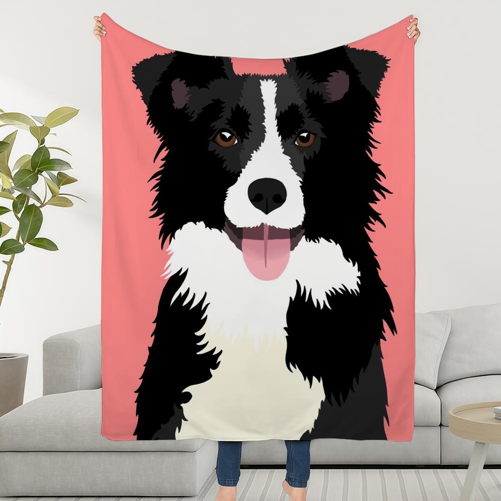 Blanket Dog Throw Super Cosy Plush Living Cute Room Sofa Couch Childish Birthday Puppy Gifts