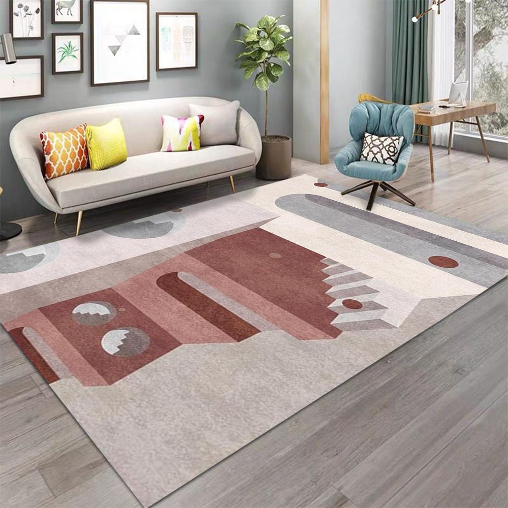 Modern Minimalist Living Room Carpet for Living Room Bedroom Bathroom Kitchen Doormat Stain Resistant Non-Slip Floor Mat