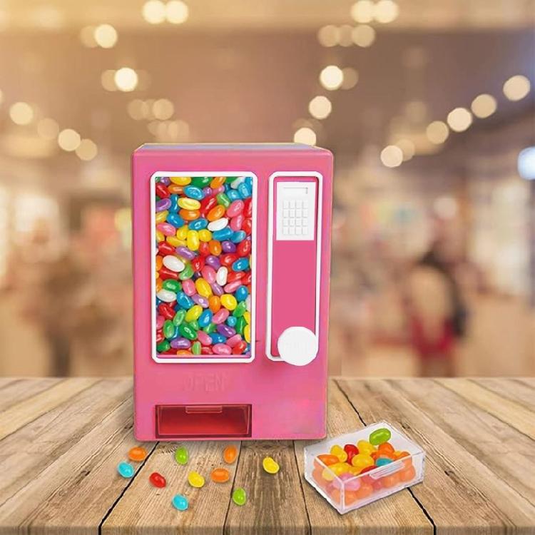 Large Capacity Candy Dispenser Sweet Treats Storage Box Kids Pulling Design Vending Machine Toy For Candy Organization
