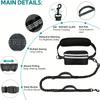 Heavy Duty Hands Free Dog Leash with Waist Belt & Zipper Pouch, Shock Absorbing Bungee Reflective Leash for Small Medium Large