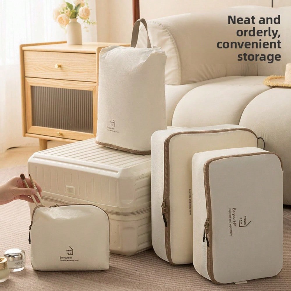 Travel Storage Bag Five-piece Set, Multi-functional Home Travel Shoes, Clothing Packing and Sorting Storage Bag