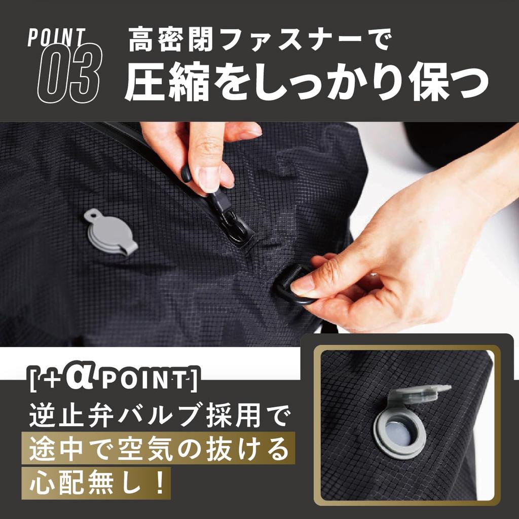 Compression Travel Travel Compression Easy Saves Approximately of Highly No Vacuum Electric Pump Perfect for Night Business Trips COMPASS+ Bag,