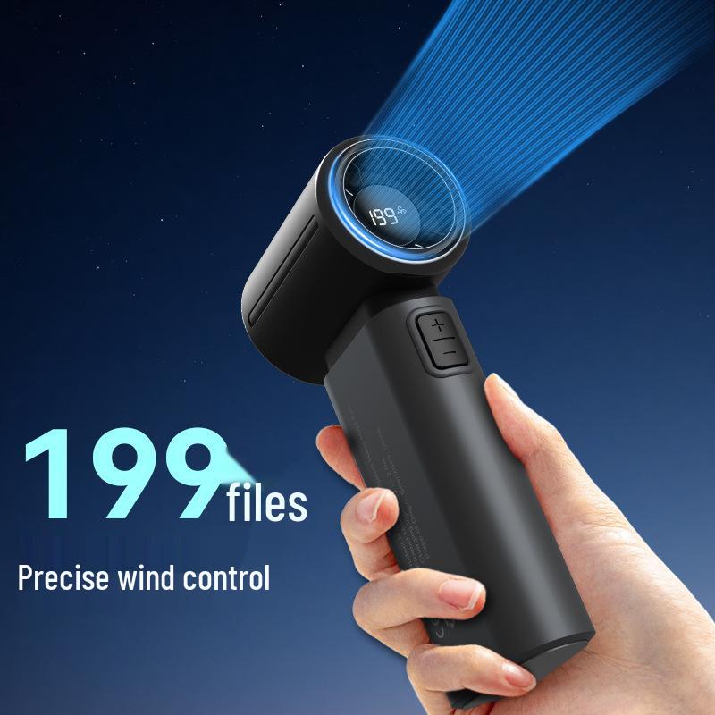 TF08 Mini Portable High-Speed Brushless Desktop & Handheld Fan with Digital Display