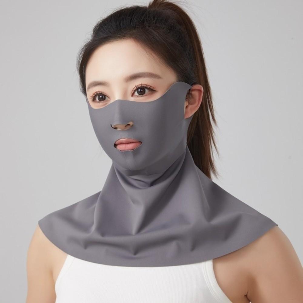 Ice Silk Sun Protection Face Mask Seamless AB Side One-piece Neck Brace UV Protection Adjustable Summer Sun Protection Face Mask
