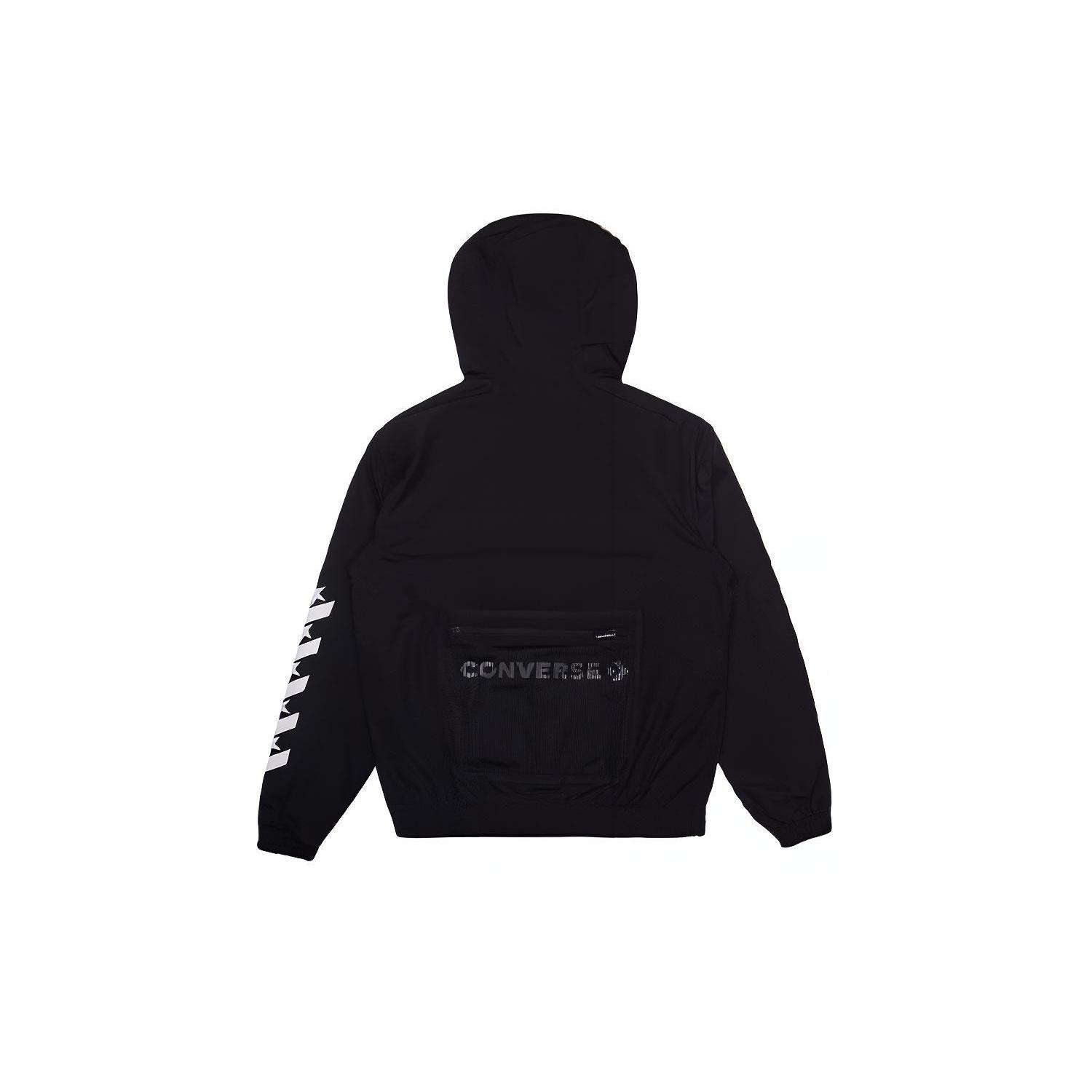 Converse Star Chevron Windproof Jacket Asia Sizing Black Men s 10017080-A03 L
