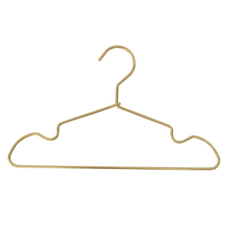 Luxury Gold Aluminum Baby Clothes Hanger - Small, Lightweight, Metal Rack for Children's Clothes