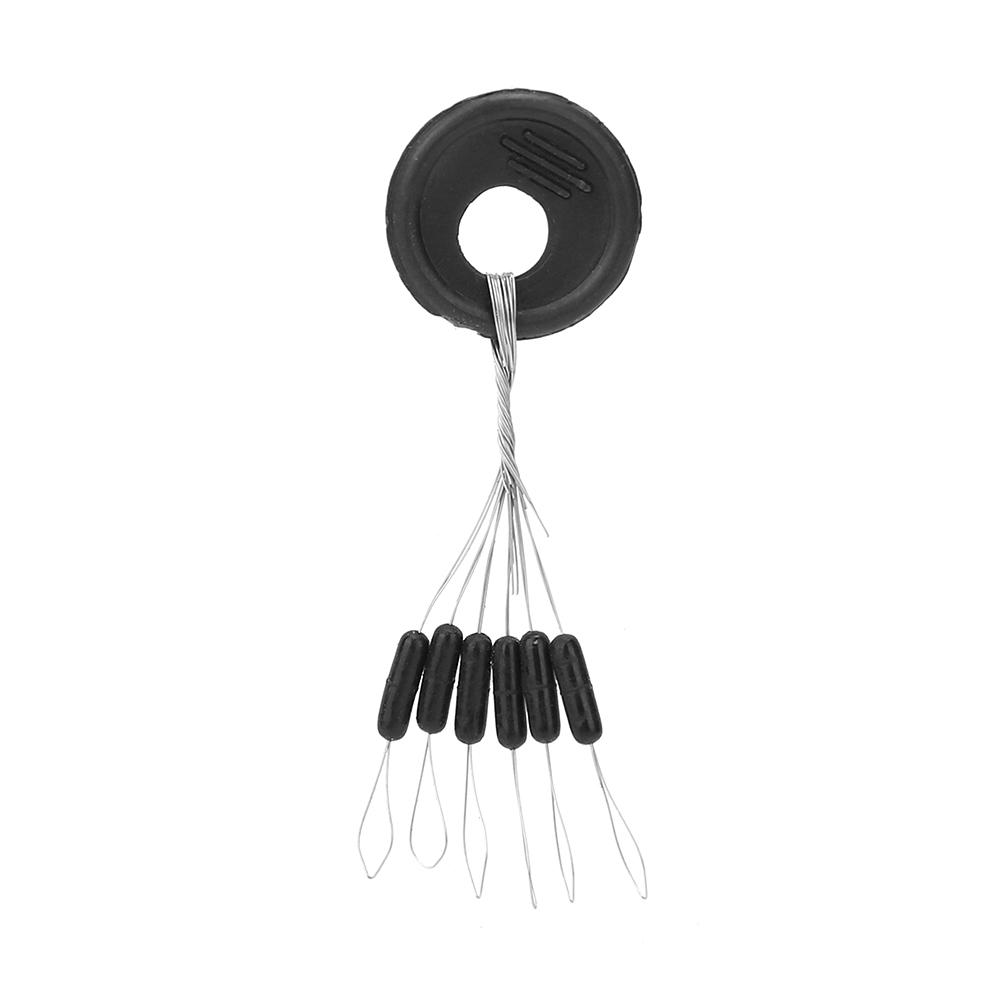 100PcsLot Rubber Fishing Bobber Stopper Float Sinker Cylinder Oval Buoy Float Stop (Cylinder)