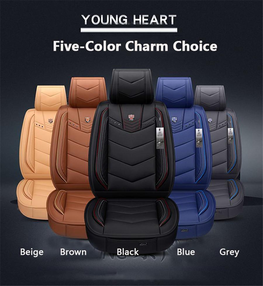 Universal New 6D Car Seat Cover 5 Seats Seat Cushion,senior Microfiber Leather+sponge Layer Seat Cushion, Senior...