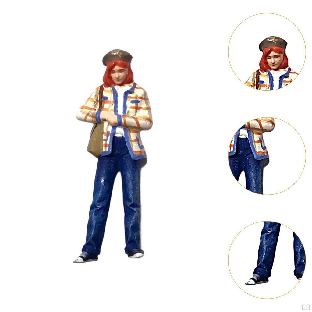 Fashion Woman Resin Miniature Figure for Model Railroads and Gardens