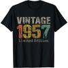 Vintage 1957 Limited Edition 69th Birthday Gifts 69 Year Old T Shirts Men Streetwear Tee Short Sleeve Unisex Loose Clothing