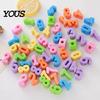 Bubble Number Charms 5Pcs DIY Acrylic Beads, 0-9 Large Chunky Hole Beads Colorful Spacer for Crafting Projects