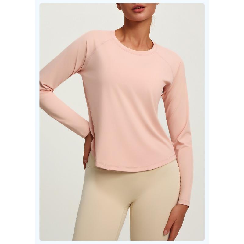 Loose Fit Long Sleeve Breathable Yoga Top For Women Workout Running