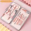 18-Piece Rose Gold Stainless Steel Manicure Set: Nail Clippers, Scissors, File & Cutter