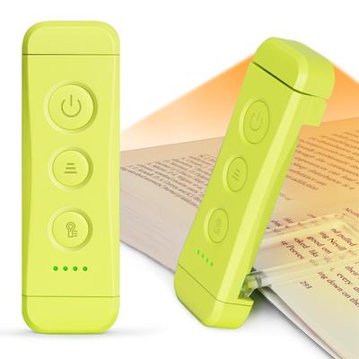 Glocusent Book Rechargeable LED Reading Light for Reading In Made of ABS and with 3 Color Temperatures and 5 Brightness Compact and Perfect for Book