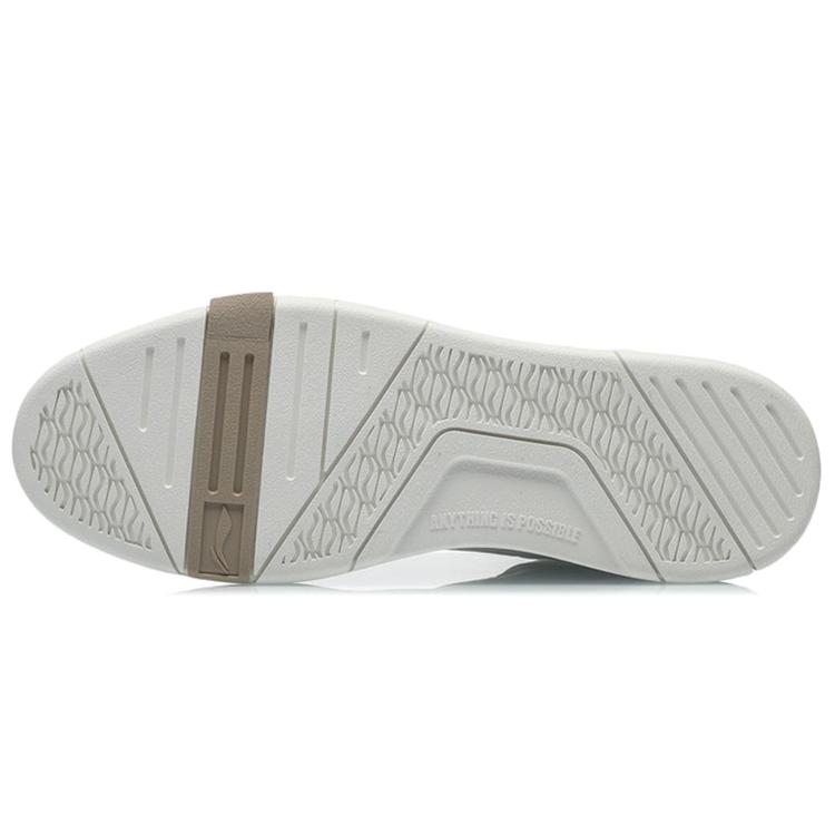 New LiNing Superwave Anti Slip Wear Resistant Mid Top Skateboard Shoes Men's White AGCQ061-1