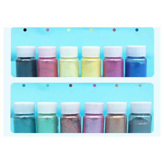 20 ml Nageldekoration, funkelnd, hochpigmentiert, glatte Textur, ausgezeichnete Sättigung, sichere Inhaltsstoffe, tragbar, bunt, glänzend, superfein, Nagelkunstpulver