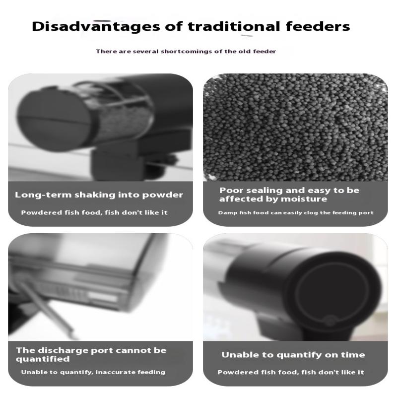 Led Aquarium Digital Fish Tank 500Ml Intelligent Digital Automatic Fish Feeder With Timer Pet Feeding Fish Food Dispenser Food