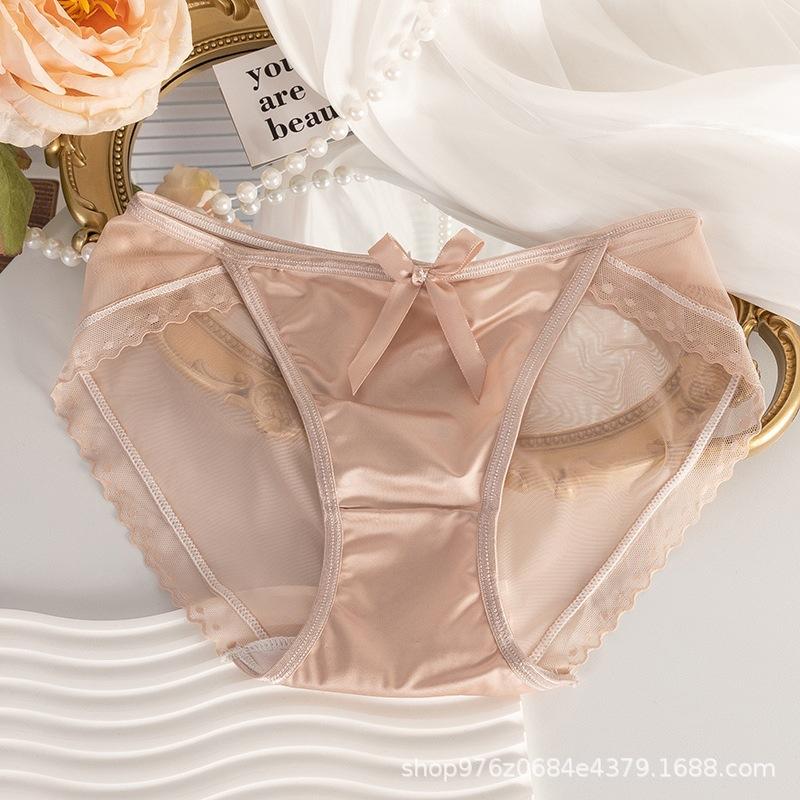 French-style Sexy Lace Mesh Women's Panties Thin Quick-drying Skin-friendly Seamless Briefs