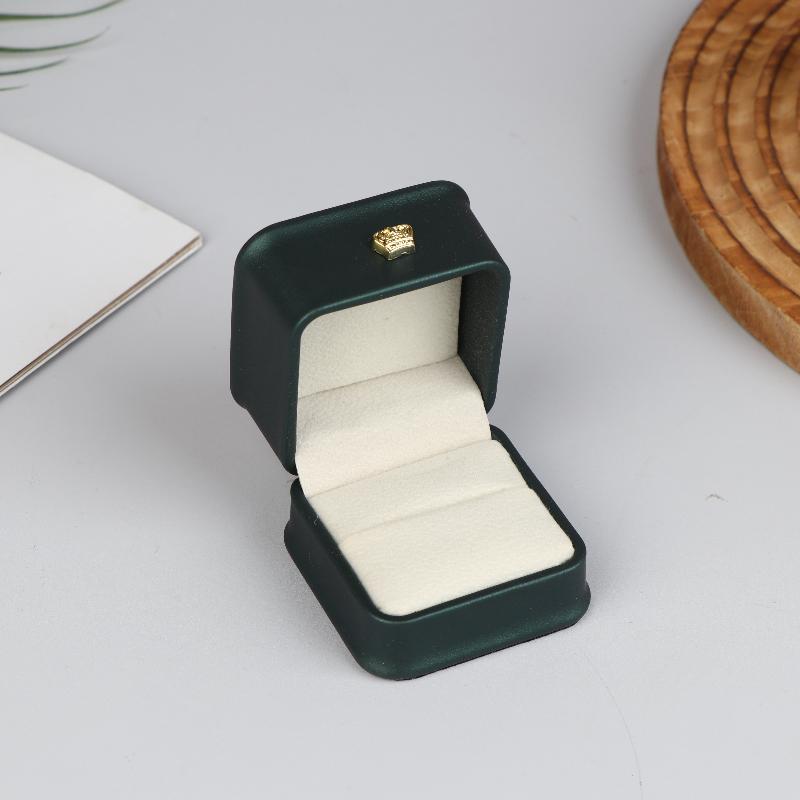 Boîte à Bijoux Bague Cuir PU Organisateur de Bijoux Bague Boucle d'Oreille Collier Pendentif Boîte Présentoir Cadeau Proposition Fiançailles Mariage