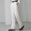 Men Bell Bottom Flare Pants Slim Fit Breathable Stretch Formal Dress Trousers Vintage