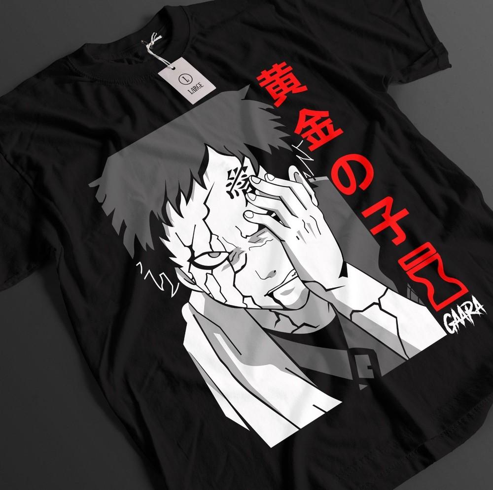 

Naruto Shirt Gaara Tshirt Itachi T-Shirt Rock Lee Anime Timari Sasuke Unisex Tee M