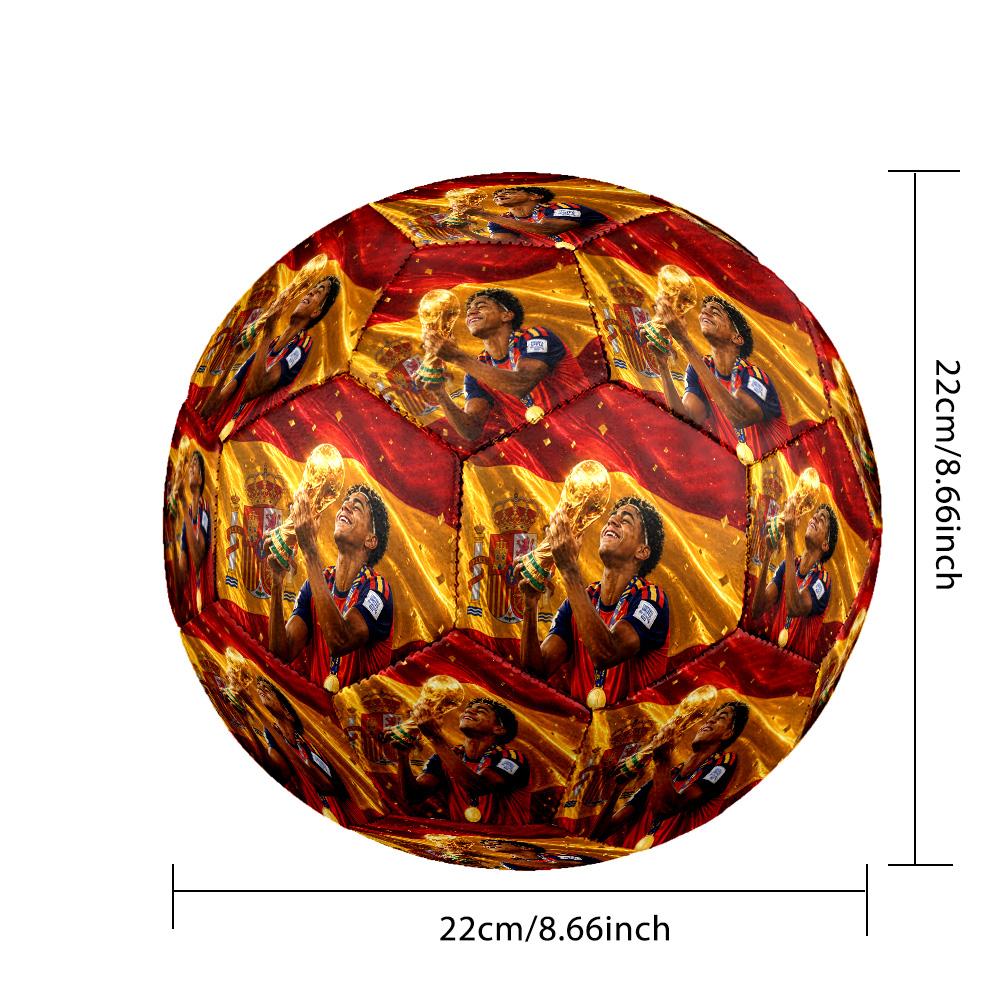 Yamal Size 5 Soccer Ball Machine-Stitched Indoor/Outdoor Universal Football perfect gift for sports enthusiasts