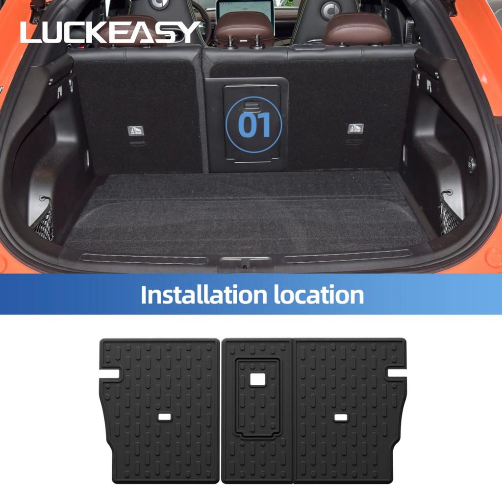 LUCKEASY Left Hand Drive for Smart #3 Smart 3 2023- 2026 TPE Car All-Weather Floor Mat Trunk Pad Backrest Liner Accessories