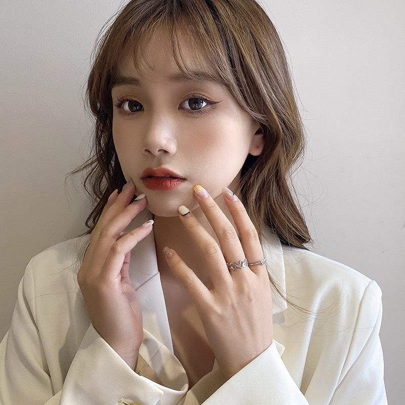 Hollow love ring women's open ring niche design sense of tide cold female index finger personality fashion ring