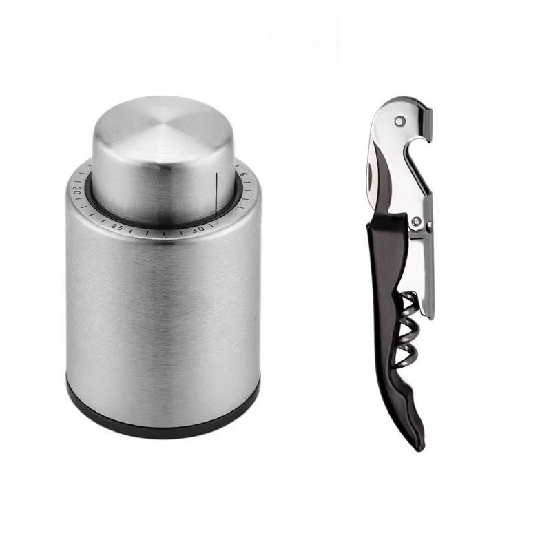 Wine Bottle Stoppers Vacuum Wine Stopper Stainless Steel Wine Savers Vacuum Pump Corks Keep Wine Really Fresh 5