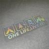 Camping Outdoor Enthusiast Car Sticker Wild Survival Quadruple Decal for Vehicle Auto Window Tail Body