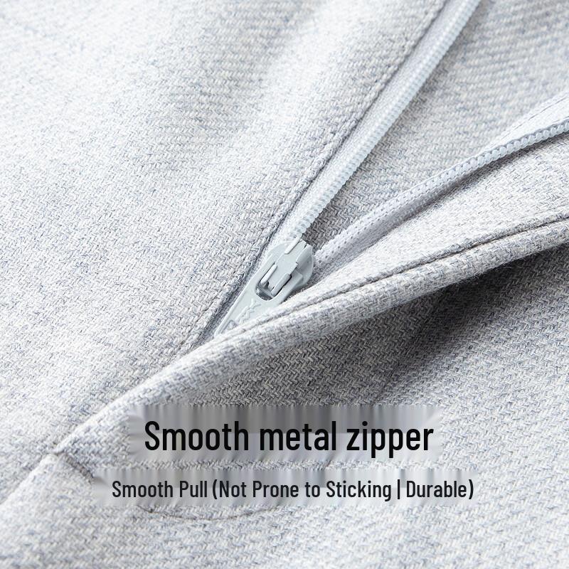 LUOZI Men's Merino Wool Blend Casual Straight-Leg Trousers