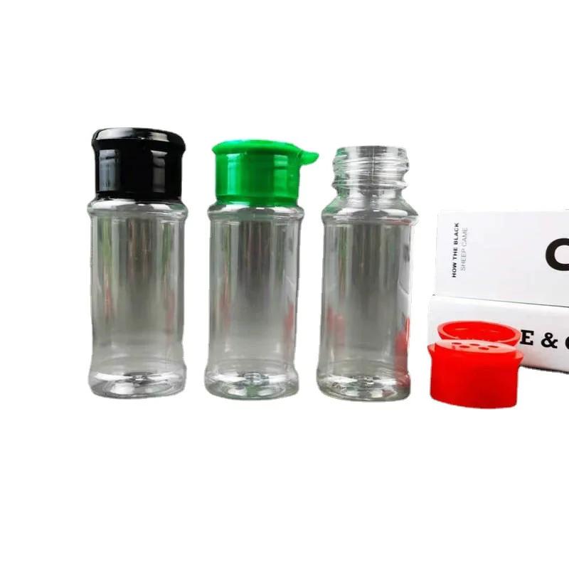 5Pcs Plastic Spice Salt Pepper Shakers Seasoning Jar BBQ Condiment Vinegar Bottle