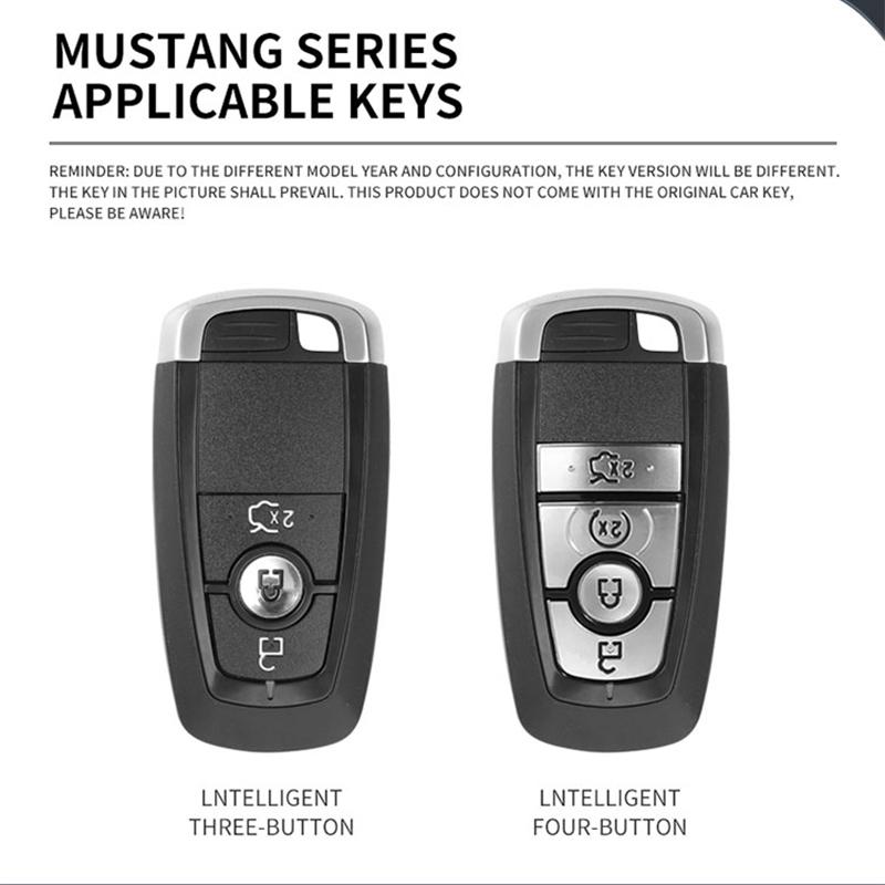 Zinc Alloy Leather Car Key Case Suitable For Ford Ranger Wildtrak Focus C-Max Galaxy Mondeo Mustang Explorer Edge Ecosport