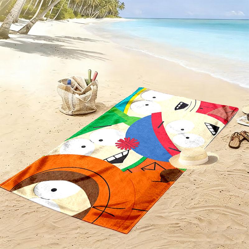 South Park Art Print Beach Towel, Large Soft Quick Dry Towel for Beach Camping Swimming