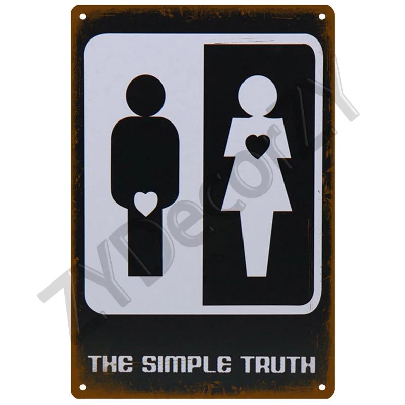 שלט WC לאישה - פוסטר מתכת - שלט קיר לשירותים - אידיאלי ל-KTV, בר, חנות BBQ, חדר אמבטיה - עיצוב תמונה וינטג' לבית, פאב, קיר