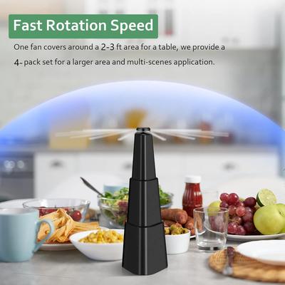 Bug Fans with Holographic Blades, Fly Fans for Tables, Keep Flies Away from Picnic, BBQ, Restaurant, Party, Indoor and Outdoor