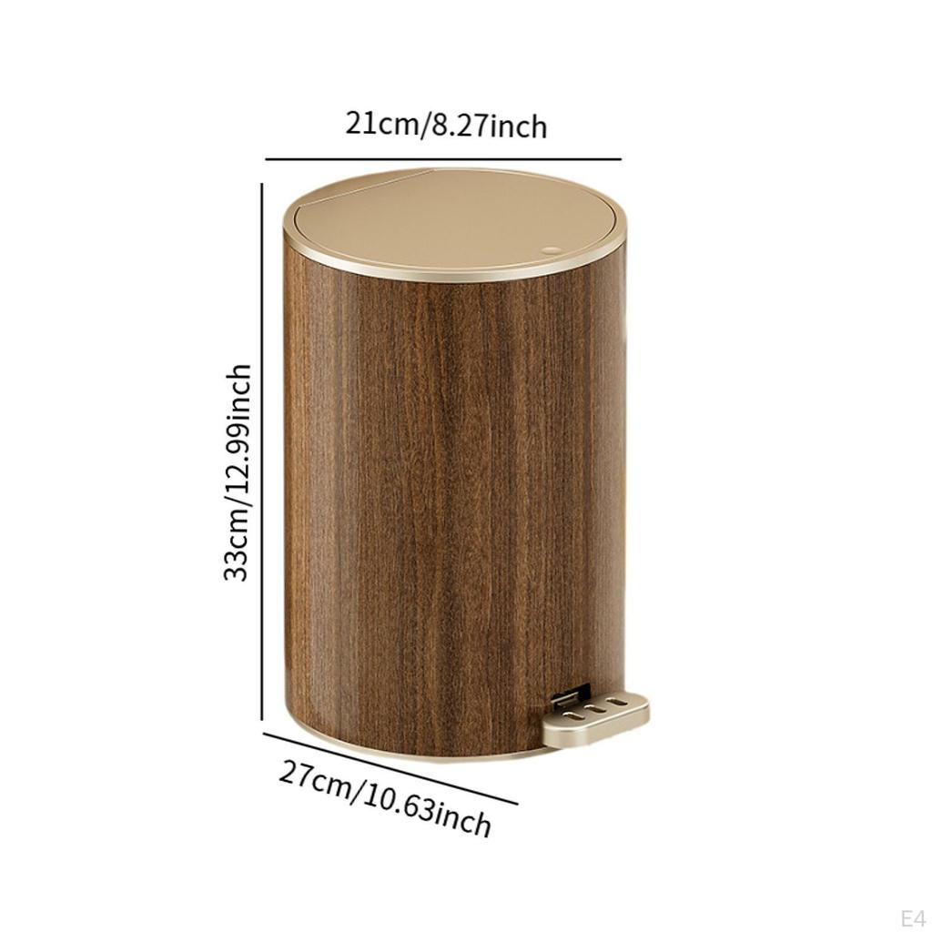 Poubelle en grain de bois, élégante corbeille à papier toilette portable, poubelle pour