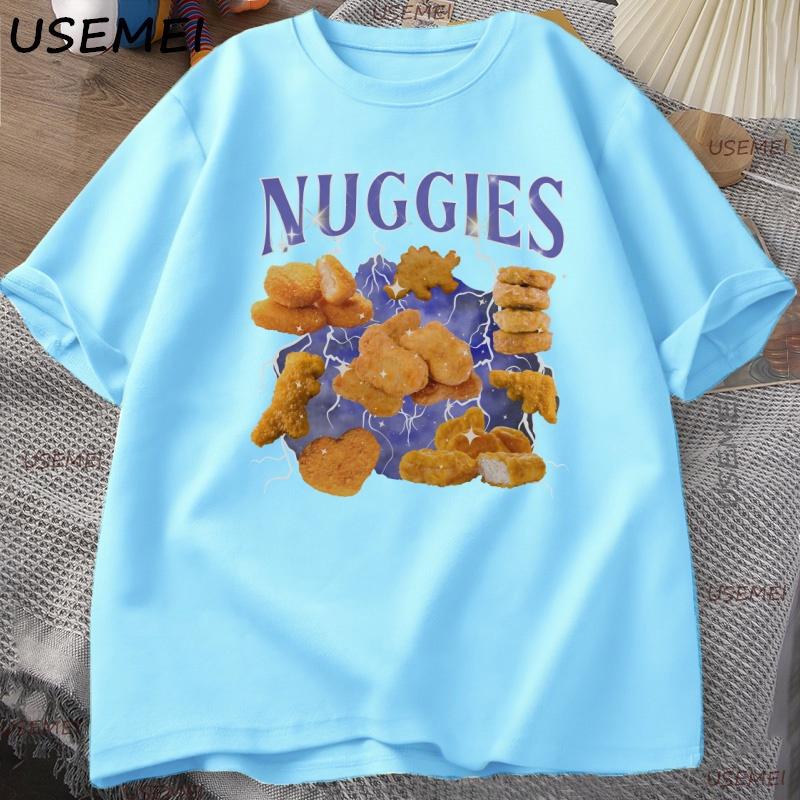 

Chicken Nugget TShirt Funny 90s Concert Tee Weird Stuff Meme T Shirt Christmas Gifts Unisex Women Cotton Short Sleeve Graphic Tee 4XL