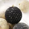 12pcs 8cm Sequin Christmas Balls Set Plastic Christmas Tree Pendant  Home Xmas Decor