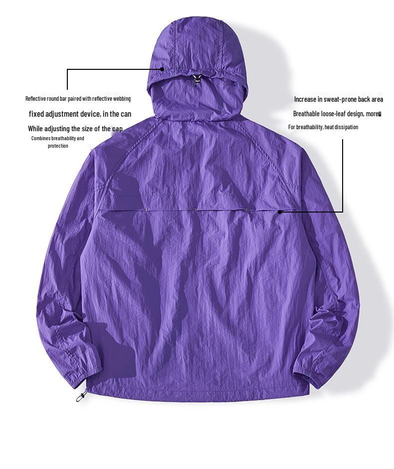 7A Unisex Lightweight Anti-UV Summer Sun Protection Jacket - Breathable, Antibacterial, Ideal for Outdoor Activities and Fishing.