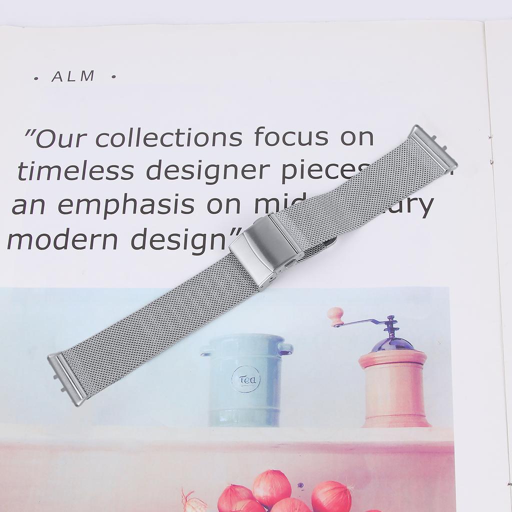 Für Samsung Galaxy Fit3 SM-R390 Mesh-Armband Milanaise Uhrenarmband Edelstahlband