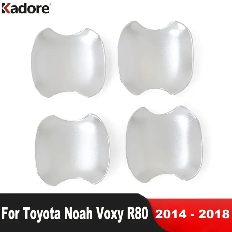 For Toyota Noah Voxy R80 2014 2015 2016 2017 2018 Chrome Car Side Door Handle Bowl Cover Trim Protector Overlay Accessories