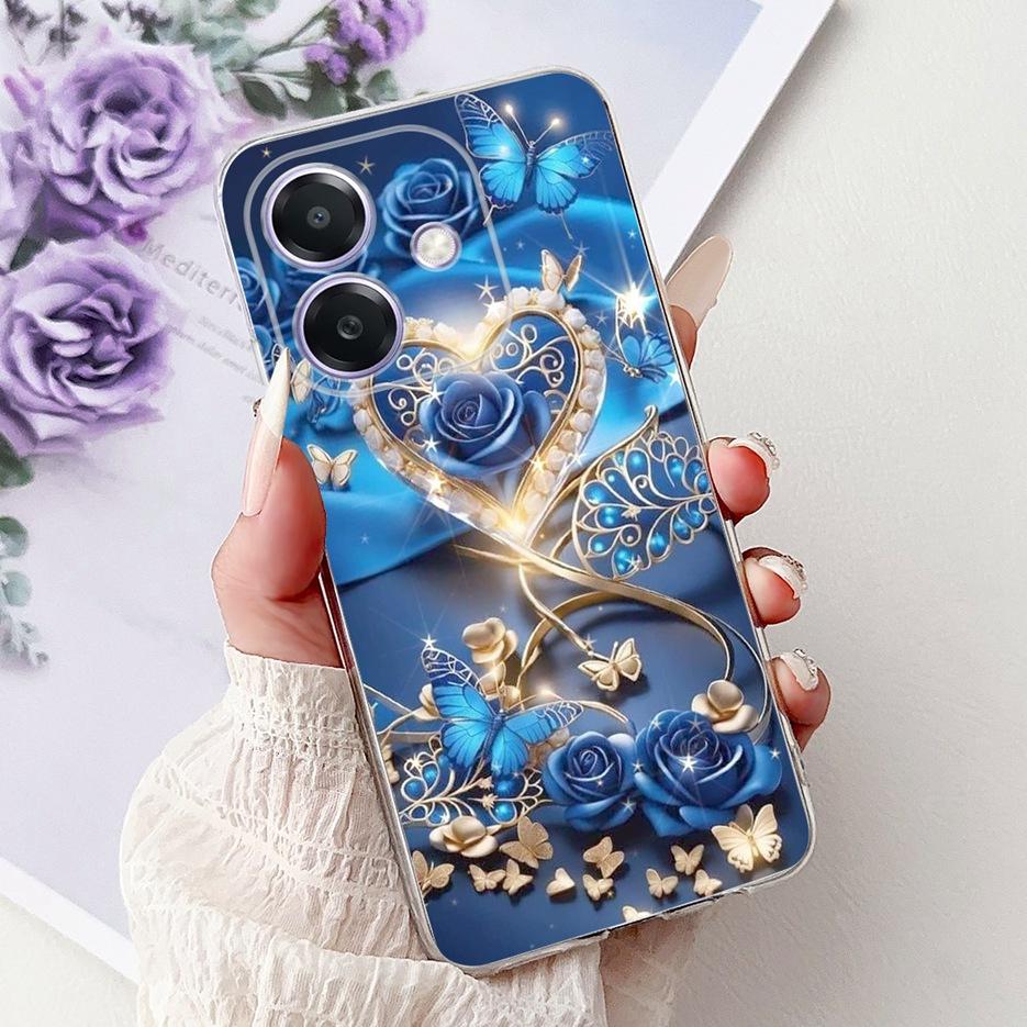 For Oppo A3 A3x 4G Case CPH2641 Luxury Fashion Painted Cover Clear Silicone Phone Case For Oppo A3x OppoA3 OppoA3x 4G Soft Shell