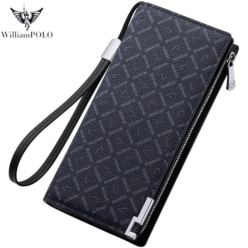 Мужской длинный кошелек-клатч WILLIAMPOLO Plaid