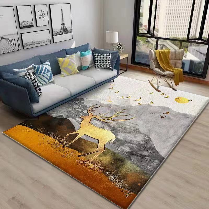 Nordic Living Room Carpet Thick Indoor Cartoon Carpet Imitation Cashmere Cushion Sofa Coffee Table Blanket Light Luxury Bedroom Bed Blanket